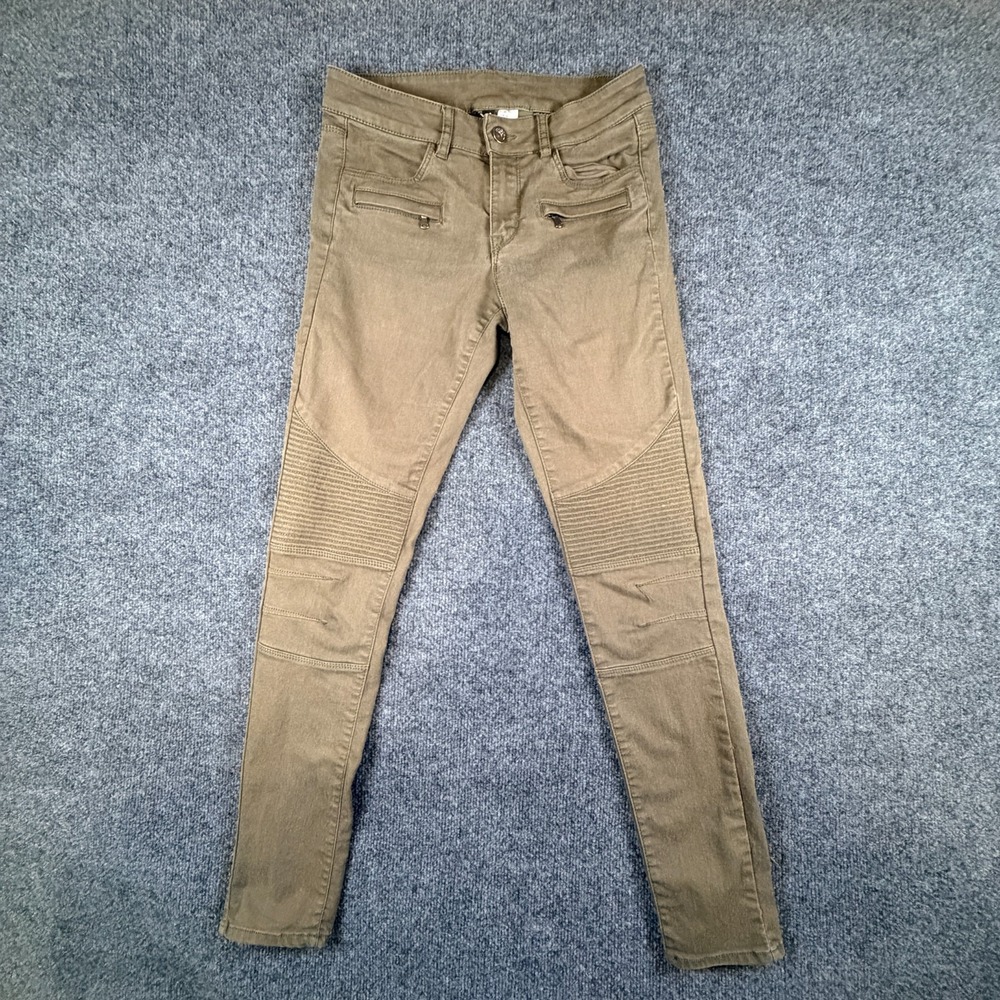 Divided Skinny‎ Jeans Womens 6 Brown Stretch Smocked All Day Comfort Casual